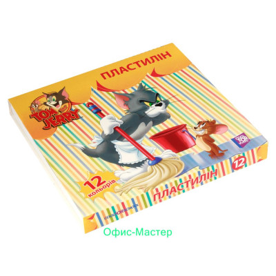 Пластилін "Tom and Jerry", 12 кольорів, 240г., картон