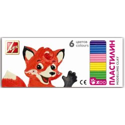 Пластилин "Мини"(Зоо) Луч 6 цв.19С 1271-08