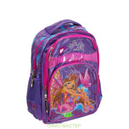 ранец-рюкзак "Fairy Club 1", 2 отд., 38*29*15cm ,JQ PL ,фиол.,9340, CLASS