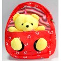 DSCN0528 Рюкзак детск с игрушкой "Животные"+"Mi"L 26*23см, mix4