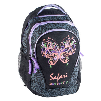 ранец-рюкзак "Butterfly", 2 отд., 43*33*19см,PL,черн.,9520,SAF