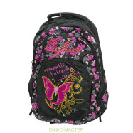 ранец-рюкзак "Romantic Butterfly Collection", 2 отд., 45*28*20см,1680D PL,черн.,9228,SAF
