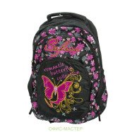 ранец-рюкзак "Romantic Butterfly Collection", 2 отд., 45*28*20см,1680D PL,черн.,9228,SAF