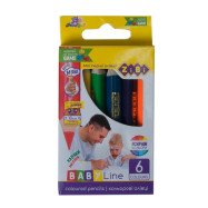Карандаши цветные ZiBi 6цв. mini JUMBO