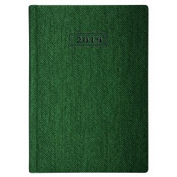 Ежедневник датированный 2019, TWEED, зеленый, А5
