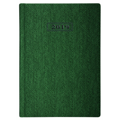 Ежедневник датированный 2027, TWEED, зеленый, А5