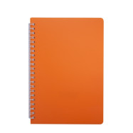 Книжка записн. на пруж. "BRIGHT" А5, 60л,кл., пластик.обл., оранжевый