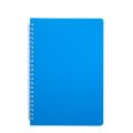 Книжка записн. на пруж. "BRIGHT" А5, 60л.,кл, пластик.обл., голубая