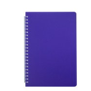 Книжка записн. на пруж. "BRIGHT" А5, 60л,кл., пластик.обл., фиолетовый