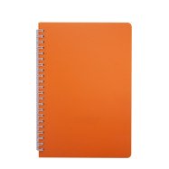 Книжка записн. на пруж. "BRIGHT" А5, 60л,кл., пластик.обл., оранжевый
