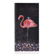 Блокнот 100*200/64кл. интег, фольга золото+Уф.выб. "BugArt. Black flamingo" YES