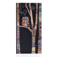 Блокнот 100*200/64лин. 7БЦ, фольга золото+Уф.выб. "BugArt. Black owl" YES