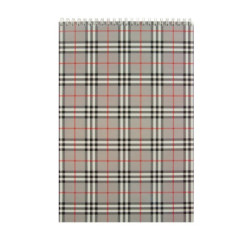 Блокнот А6 48л. на пружине сбоку, "BURBERRY" клетка, синий