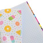 Блокнот 100*200/64кл. интег, неон+софт-тач лак. "Pineapple mix" YES