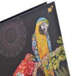 Блокнот А5/96кл. 7БЦ, фольга золото+Уф.выб. "BugArt. Black parrot" YES