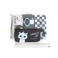 P3661 Пенал силікон. "Lovely cat" 19,5*10*3см, mix4