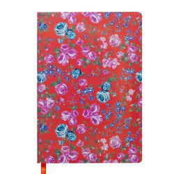 Блокнот деловой CHERIE А5, 96арк., клетка, обложка с искуственной кожи, красный
