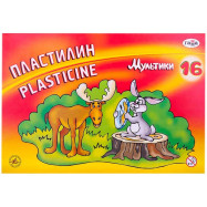 Пластилін "Мультики", кор., стек, 320 г, 16 кол.