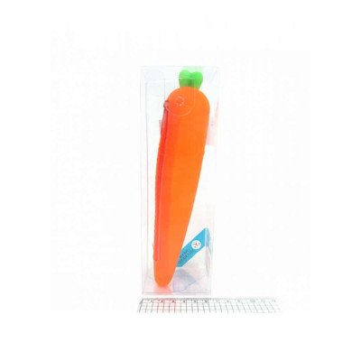 P1696 Пенал силикон. "Морковка" 20*5см, PVC