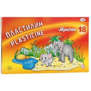 Пластилін "Мультики", кор., стек, 360 г, 18 кол.