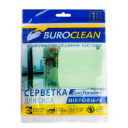 Салфетка  для стекла, микрофибра, BuroClean EuroStandart 30х30 см