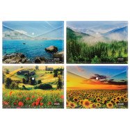 Папка-конверт А4 непрозора  на кнопці Optima "Nature of Ukraine", 180 мкм, асорті