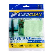 Салфетка  для стекла, микрофибра, BuroClean EuroStandart 30х30 см
