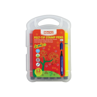 Фломастери-штампи Jumbo, 12 кольорів та форм