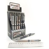PS-007 Ручка масло автомат. "Piano" синяя