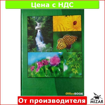 Книга А4, твердая обложка, 80 л, офсет, клетка "Серия ассорти"