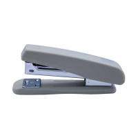Степлер пластиковый RUBBER TOUCH до 20 л., (скобы №24, 26), серый