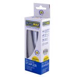Степлер пластиковый RUBBER TOUCH до 20 л., (скобы №24, 26), серый