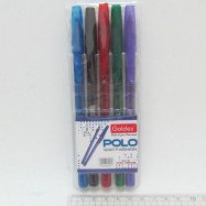 Набор масляных ручек Goldex Polo grip Fashion #422 Индия 1,0мм 5цв