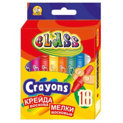 крейда воскова, 18 кол., 8*90мм, 7604, CLASS