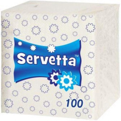 Салфетки 24*24 , белые 1-но слойные 100 шт. "Servetta"
