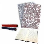 6624_A5NK Ежедн. недатир. клетка "Кружево" А5, мягкий, краш. торец 160 л., тиснение
