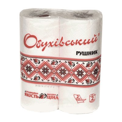 Рушник паперовий СГ 17г/м 2шт. н/гл Обухівський