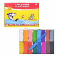 Пластилін "Юний художник", стек, 224 г,  16 кол.