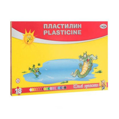 Пластилин "Юный художник", стек, 252 г,  18 цв.