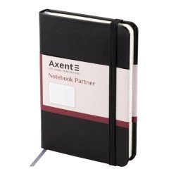 Книга записная Partner, 95*140, 96л, клет, черн Axent