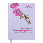Ежедневник дат. 2020 FLOWERS LANGUAGE, A5, 336л, белый