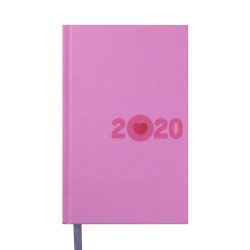 Ежедневник дат. 2020 CRAYON, A6, 336 л, розовый