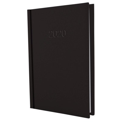 Щоденник датований, SATIN, чорний, А5