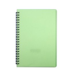 Книжка записн. на пруж. "BRIGHT" А5, 60л, кл, пластик.обл, салатовый