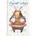 Книга записная тв. обл, В6, 80л. кл. Cuties