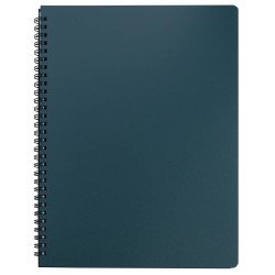 Книжка записн. на пруж. "OFFICE" А4, 96л,кл.  пластик.обл, зеленый