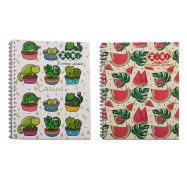 Блокнот на пружине сбоку CUTE pattern, А-5, 64 л, кл, інтегр. обл., KIDS Line, а