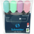 Набор текстовых маркеров SCHNEIDER JOB 150, 4 пастельные цвета в блистере