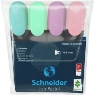 Набір текстових маркерів SCHNEIDER JOB 150, 4 пастельні кольори в блістері