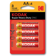 Батарейка KODAK EXTRA HEAVY DUTY R6 коробка 1x4 шт  LR06 пальч.